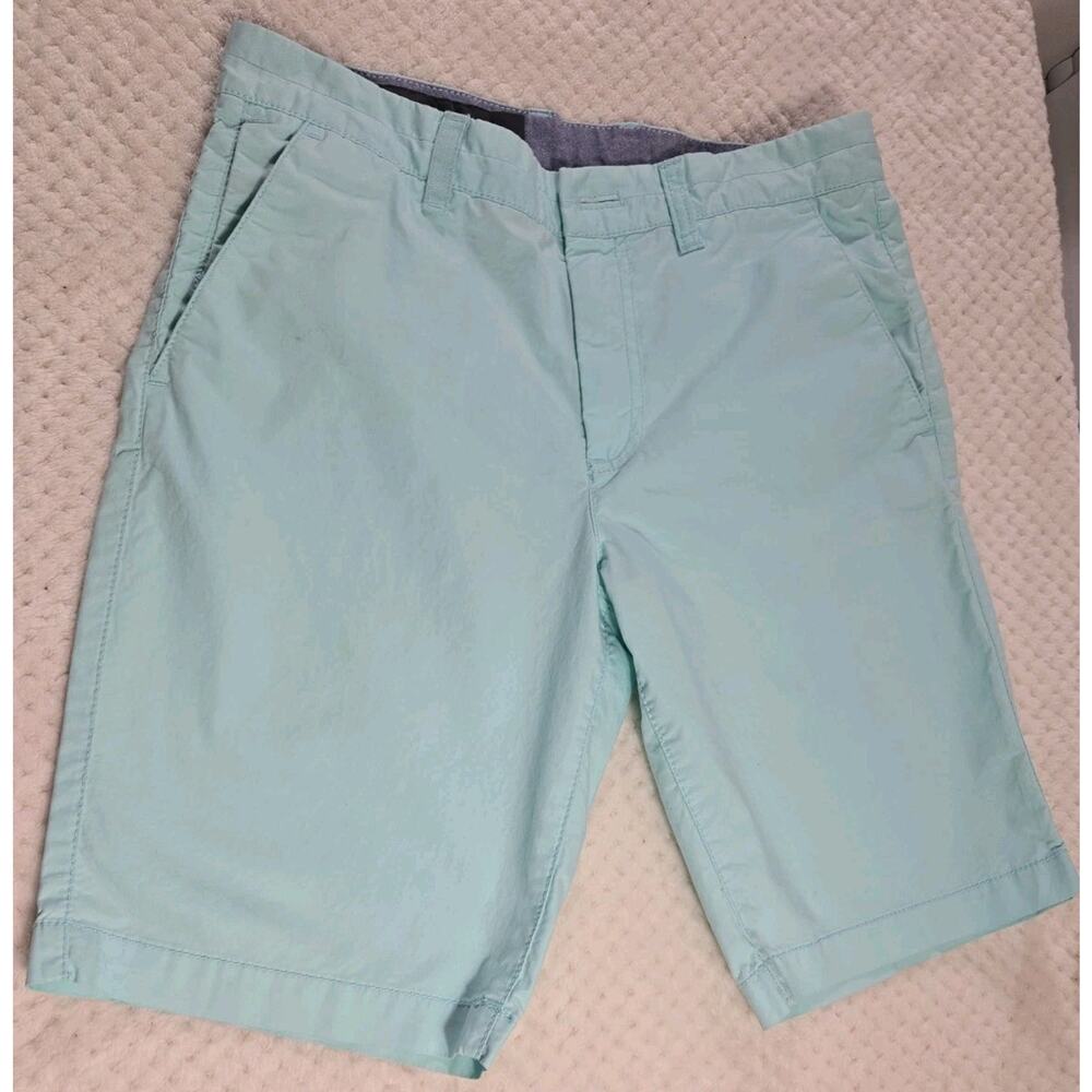 Armani Exchange AX Men's Turquoise Chino Shorts Size 29 Stretch Flat Front #090
